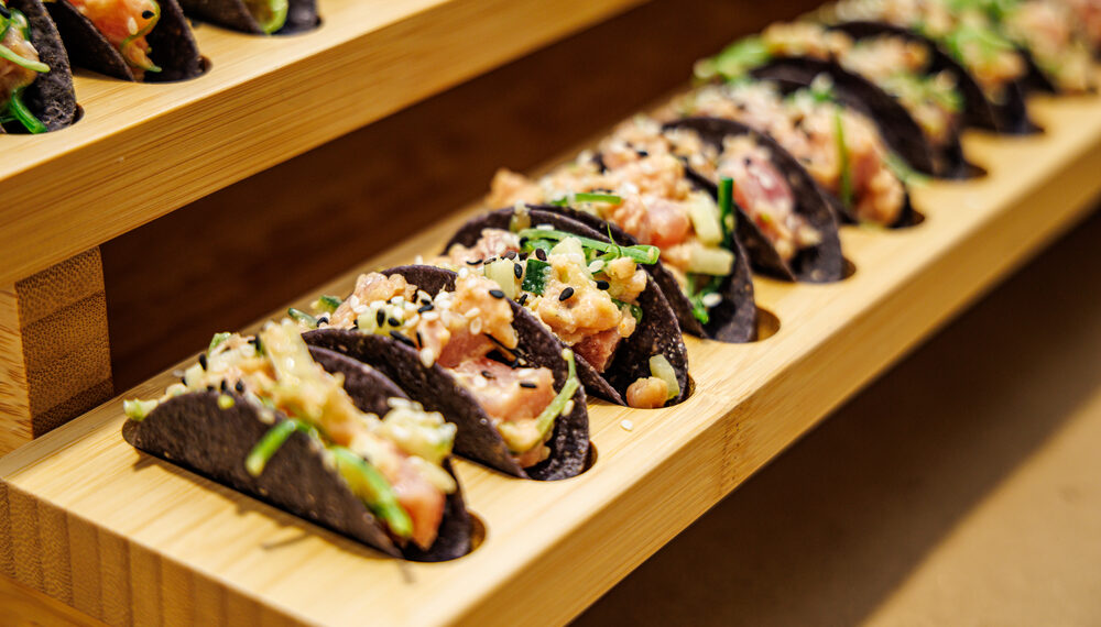 Ahi wonton tacos